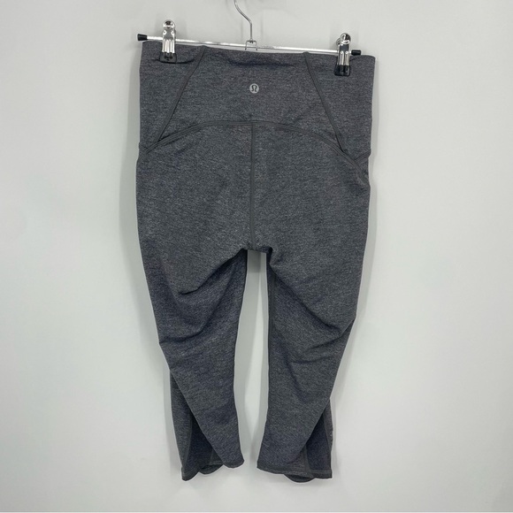 Lululemon Train Times Crop gray Leggings Sz 6 Inseam 17” - Picture 1 of 7
